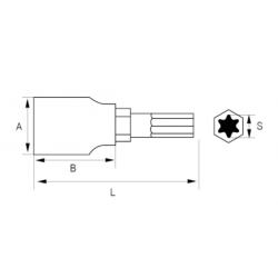 Nasadka 1/4" z końcówką TORX T8 107-T08-1 IRIMO