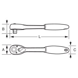 Grzechotka dwukierunkowa 1/4'' 105-70-1 IRIMO