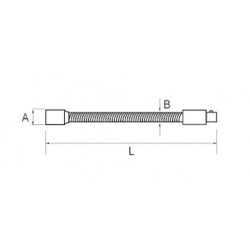 Przedłużka elastyczna 1/4'' 148 mm 105-28-1 IRIMO