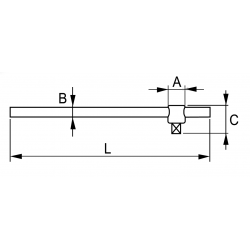 Pokrętło przesuwne T-kształtne 1/4'' 105-42-1 IRIMO