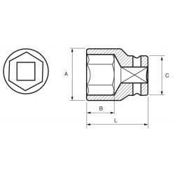 Nasadka 3/8" 6 mm 112-06-1 IRIMO