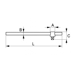 Pokrętło przesuwne T-kształtne 3/8'' 115-42-1 IRIMO