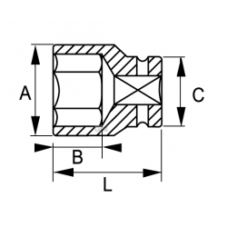 Nasadka 1/2'' 10 mm 121-10-1 IRIMO