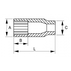 Nasadka wydłużona 12-kątna 1/2" 10 mm 124-10-1 IRIMO