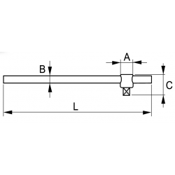 Pokrętło przesuwne T-kształtne 1/2'' 125-42-1 IRIMO