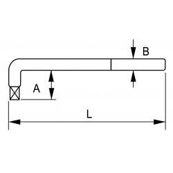 Pokrętło 1/2'' L-kształtne 250 mm 125-60-1 IRIMO