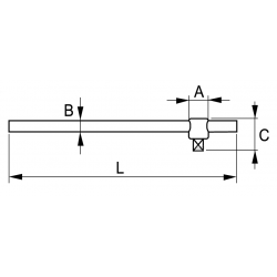 Pokrętło przesuwne T-kształtne 3/4'' 135-42-1 IRIMO