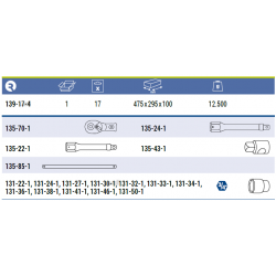 Zestaw nasadek 3/4'' 17 el. 139-17-4 IRIMO