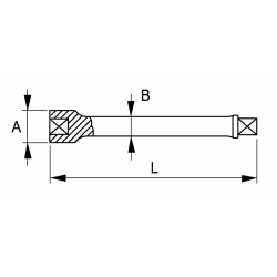 Przedłużka udarowa 3/8'' 75 mm 162-00-1 IRIMO