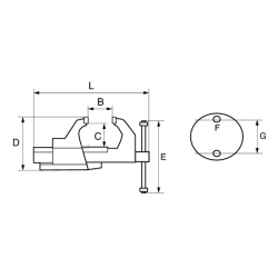 Imadło z rdzeniem kwadratowym 100 mm 207041 IRIMO