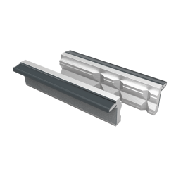 Aluminiowe szczęki ochronne 100 mm z rowkami do imadła stołowego 202561 IRIMO