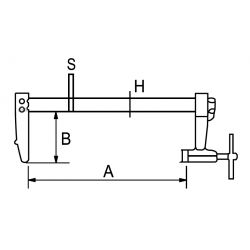 Ścisk stolarski typu F 90 x 150 mm 256001 IRIMO