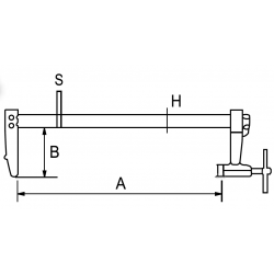 Ścisk stolarski typu F 120 x 300 mm 256131 IRIMO