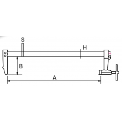 Ścisk stolarski typu F 150 x 300 mm 256231 IRIMO