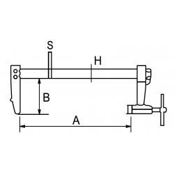 Ścisk stolarski typu F 70 x 120 mm 255011 IRIMO