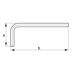 Klucz imbusowy niklowany calowy hex 1/16'' 040541 IRIMO