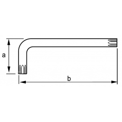 Klucz imbusowy Torx z otworem TR9 454091 IRIMO