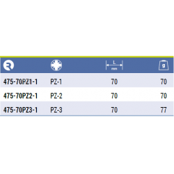 Bit Pozidriv PZ3 x 70 mm 5 szt. 475-70PZ3-1 IRIMO