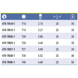 Bit Torx z otworem TR10 x 25 mm 5 szt. 475-TR10-1 IRIMO