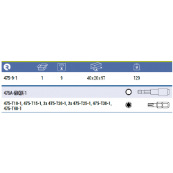 Zestaw bitów 9 elementów 475-9-1 IRIMO
