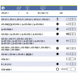 Zestaw bitów 61 elementów 475-61-1 IRIMO