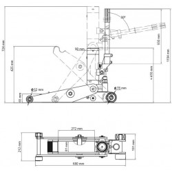 Podnośnik nożycowy 5 ton BH1S45 Bahco