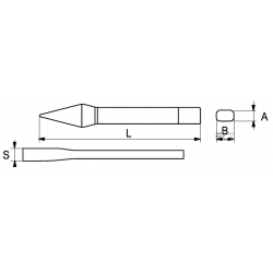 Przecinak wąski 6 x 150 mm 506-150-1 IRIMO