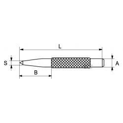 Punktak radełkowany Ø 2.5 x 100 mm 511-100-1 IRIMO