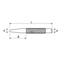 Wybijak radełkowany Ø 2 x 100 mm 513-002-1 IRIMO