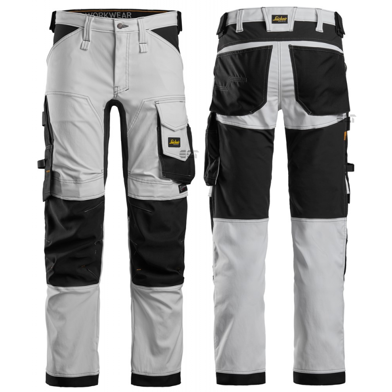 Spodnie 6341 robocze stretch AllroundWork rozm. 44 kolor white/black 63410904044 SNICKERS WORKWEAR Bahcocentrum.pl