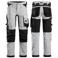 Spodnie 6341 robocze stretch AllroundWork rozm. 48 kolor white/black 63410904048 SNICKERS WORKWEAR