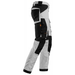 Spodnie 6341 robocze stretch AllroundWork rozm. 48 kolor white/black 63410904048 SNICKERS WORKWEAR