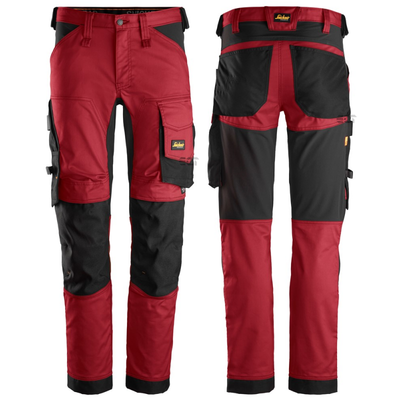 Spodnie 6341 robocze stretch AllroundWork rozm. 44 kolor chili red/black 63411604044 SNICKERS WORKWEAR Bahcocentrum.pl