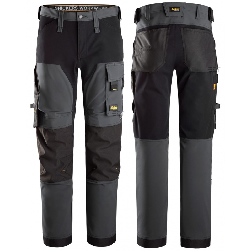 Spodnie 6375 robocze stretch AllroundWork rozm. 44 kolor steel grey/black 63755804044 SNICKERS WORKWEAR Bahcocentrum.pl