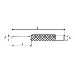 Wybijak radełkowany wydłużony Ø 5 x 140 mm 517-140-1 IRIMO