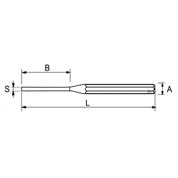 Wybijak wydłużony Ø 4 x 175 mm 518-004-1 IRIMO