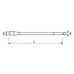 Przecinak ślusarski wydłużony Ø 12 x 250 mm 503-250-1 IRIMO