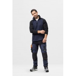 Bluza 2841 dwukolorowa z krótkim suwakiem rozm. XS kolor navy/black 28419504003 SNICKERS WORKWEAR