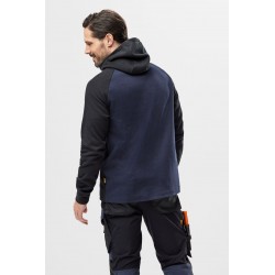 Bluza 2842 dwukolorowa z krótkim suwakiem i kapturem rozm. XXL kolor black/steel grey 28420458008 SNICKERS WORKWEAR