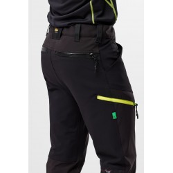 Spodnie 6948 softshell stretch FlexiWork rozm. 44 kolor black/neon yellow 69480467044 SNICKERS WORKWEAR