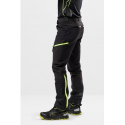 Spodnie 6948 softshell stretch FlexiWork rozm. 44 kolor black/neon yellow 69480467044 SNICKERS WORKWEAR