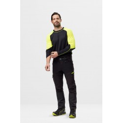 Spodnie 6948 softshell stretch FlexiWork rozm. 44 kolor black/neon yellow 69480467044 SNICKERS WORKWEAR