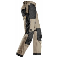 Spodnie 6224 Canvas+ stretch AllroundWork z workami kieszeniowymi rozm. 44 kolor khaki/black 62242004044 SNICKERS WORKWEAR