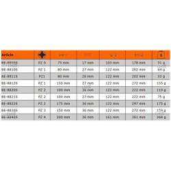 Wkrętak izolowany VDE Pozidriv PZ0 x 75 mm ERGO™ BE-8800S Bahco