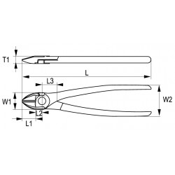 Szczypce ucinaki boczne 142 mm 624-140-1 IRIMO