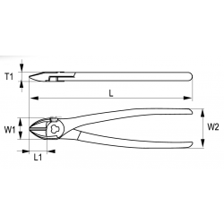 Szczypce ucinaki boczne wzmocnione 180 mm 625-180-1 IRIMO