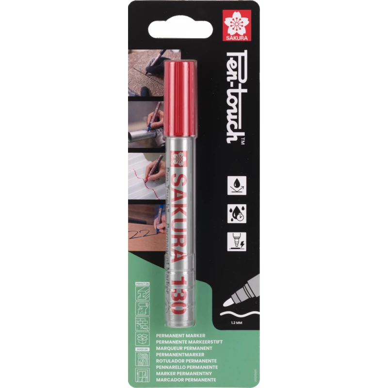 Marker pernamentny Pen-Touch 130 czerwony BL130SAK1B SAKURA Bahcocentrum.pl