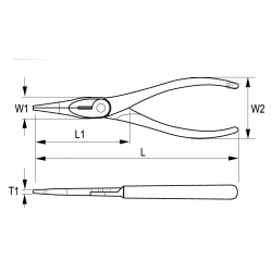 Szczypce półokrągłe 161 mm 612-160-1 IRIMO