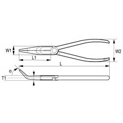 Szczypce wygięte 45° 158 mm 613-160-1 IRIMO