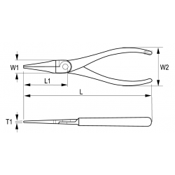 Szczypce płaskie 158 mm 604-160-1 IRIMO